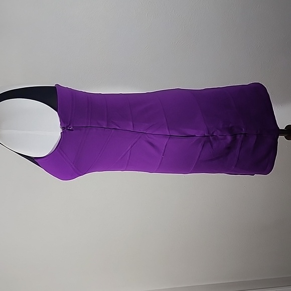 Express Y2K Style purple and black bodycon bandage mini dress size S - Picture 2 of 13